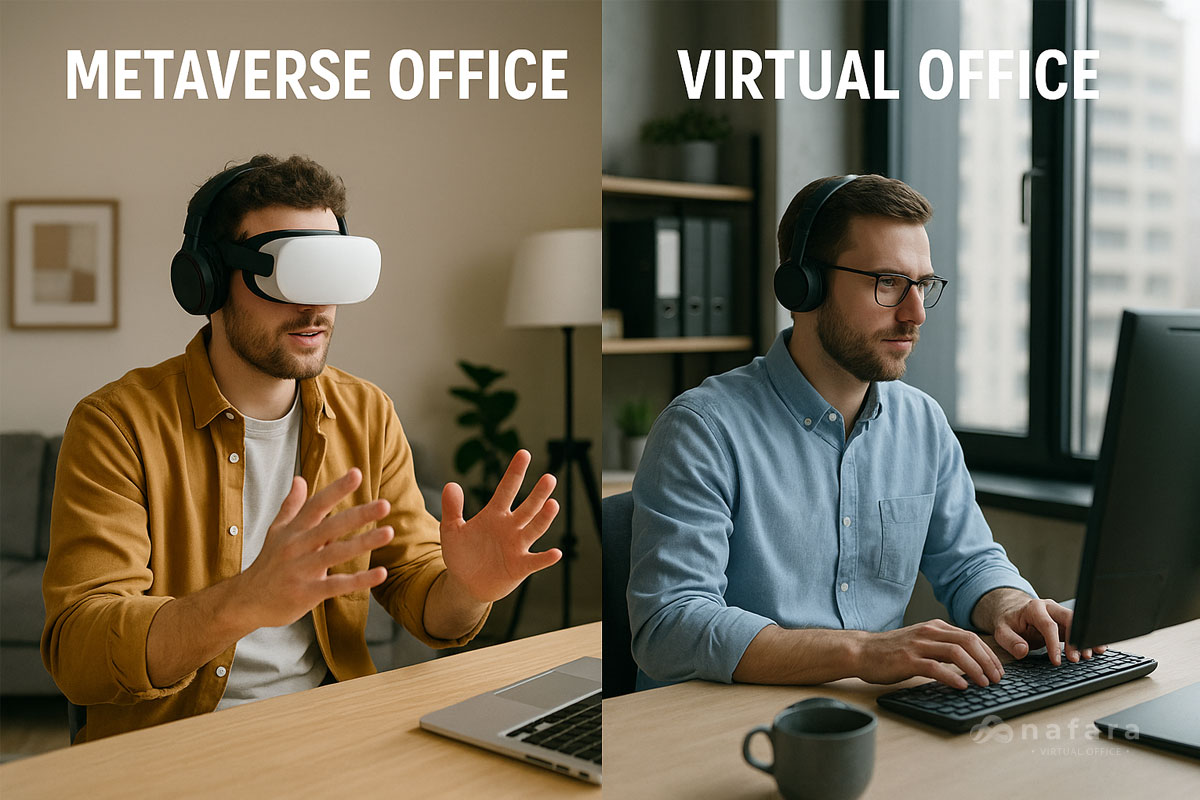 Metaverse Office vs Virtual Office: Mana Masa Depan Bisnis Indonesia? 2 Metaverse Office vs Virtual Office semua dikelola dengan baik oleh Nafara V-Office